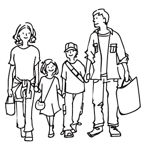 家族ででかけよう